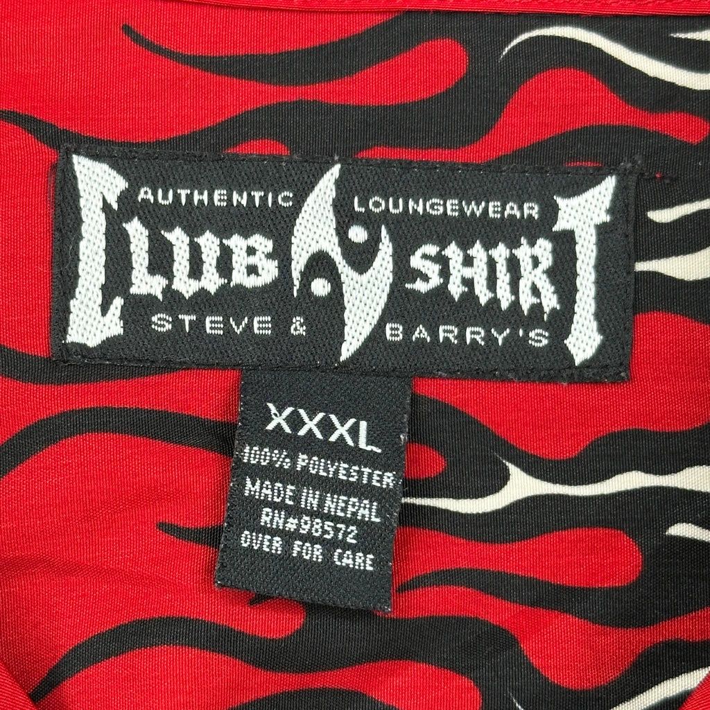 Y2K Steve & Barry Graphic Hawaiian Shirt - 3XL Red Polyester