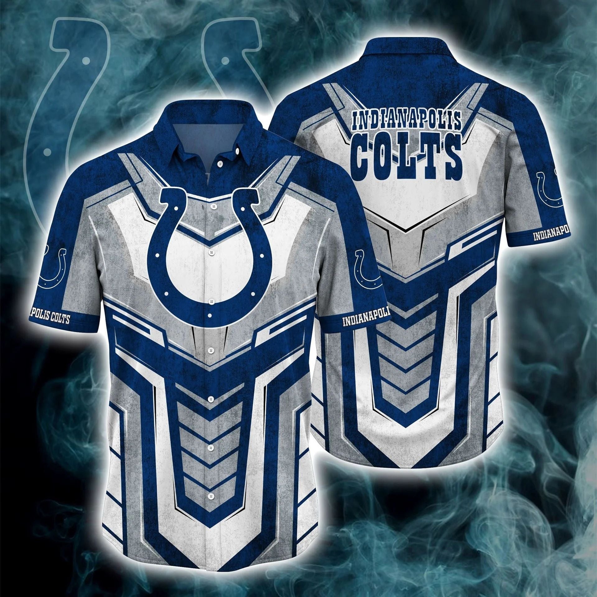 Indianapolis Colts Hawaiian Shirt Sunset Gridiron Design 801529