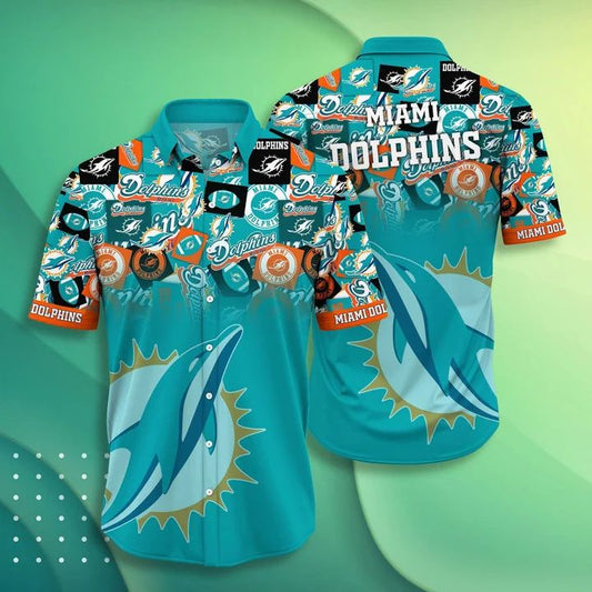 Miami Dolphins Hawaiian Shirt Iconic Collage Design 171779