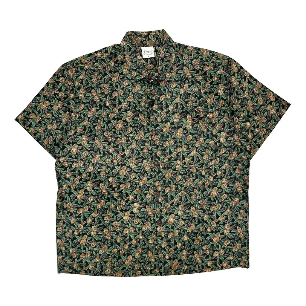 Canoe Christmas Hawaiian Shirt - Large Multicoloured Cotton