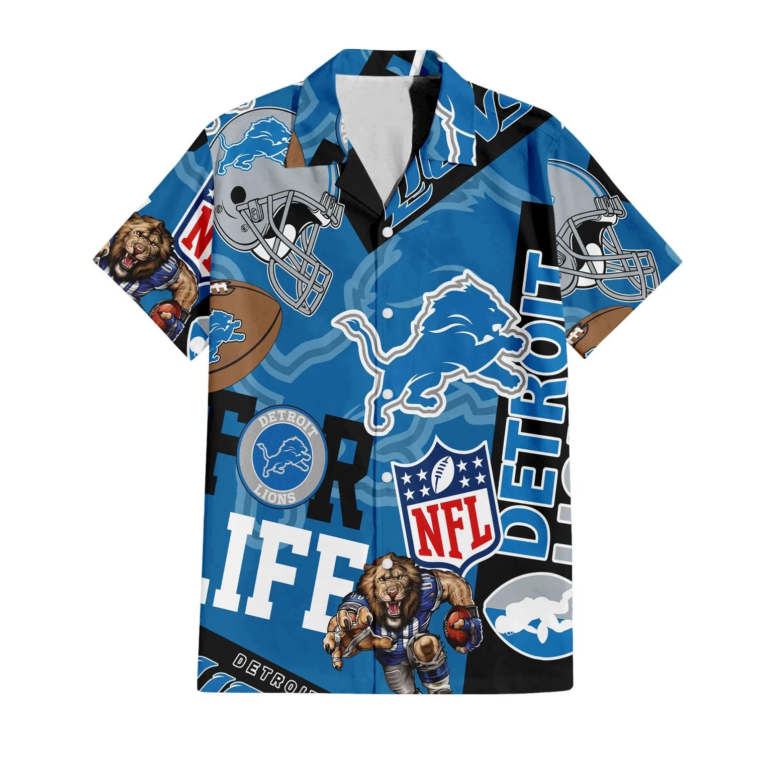 Detroit Lions Hawaiian Shirt For Life 697094