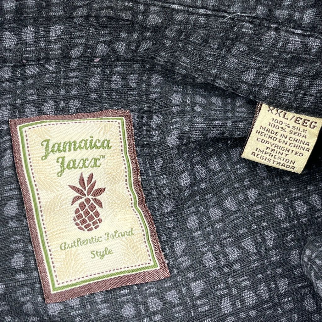 Jamaica Jaxx Floral Hawaiian Shirt - 2XL Grey Silk