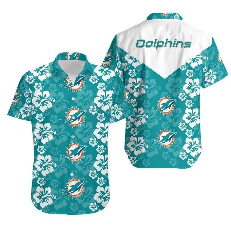Miami Dolphins Hawaiian Shirt Classic Hibiscus Design 574876