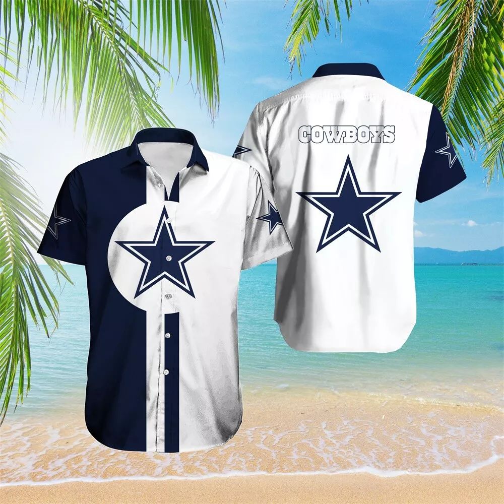 Dallas Cowboys Hawaiian Shirt Bold Stripe Design 236569