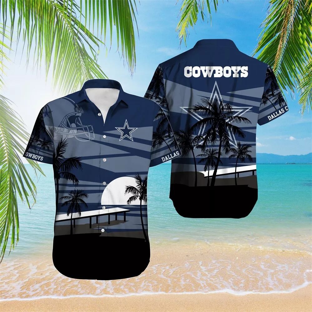 Dallas Cowboys Hawaiian Shirt Sunset Bay Design 641945