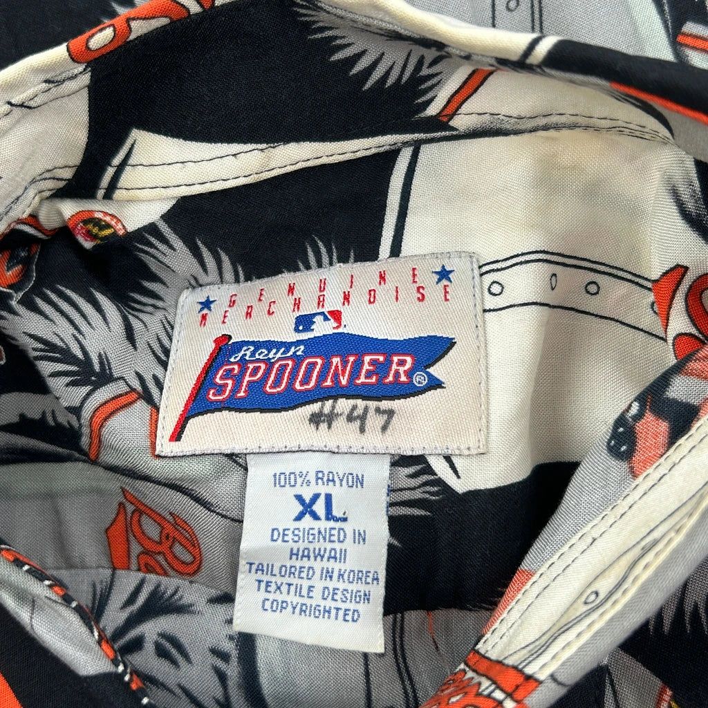 Baltimore Orioles Reyn Spooner Graphic Hawaiian Shirt - XL Multicoloured Viscose