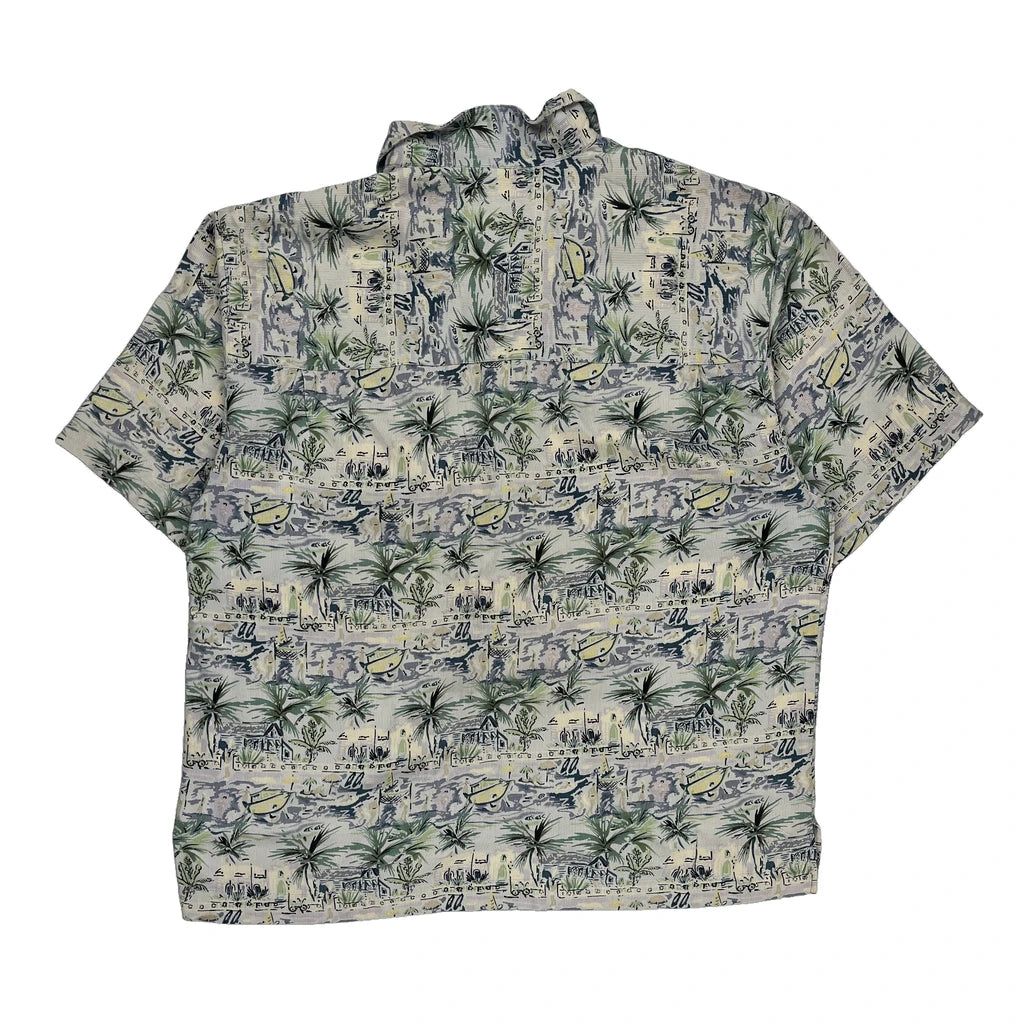 Bermuda Bay Hawaiian Shirt - XL Multicoloured Silk