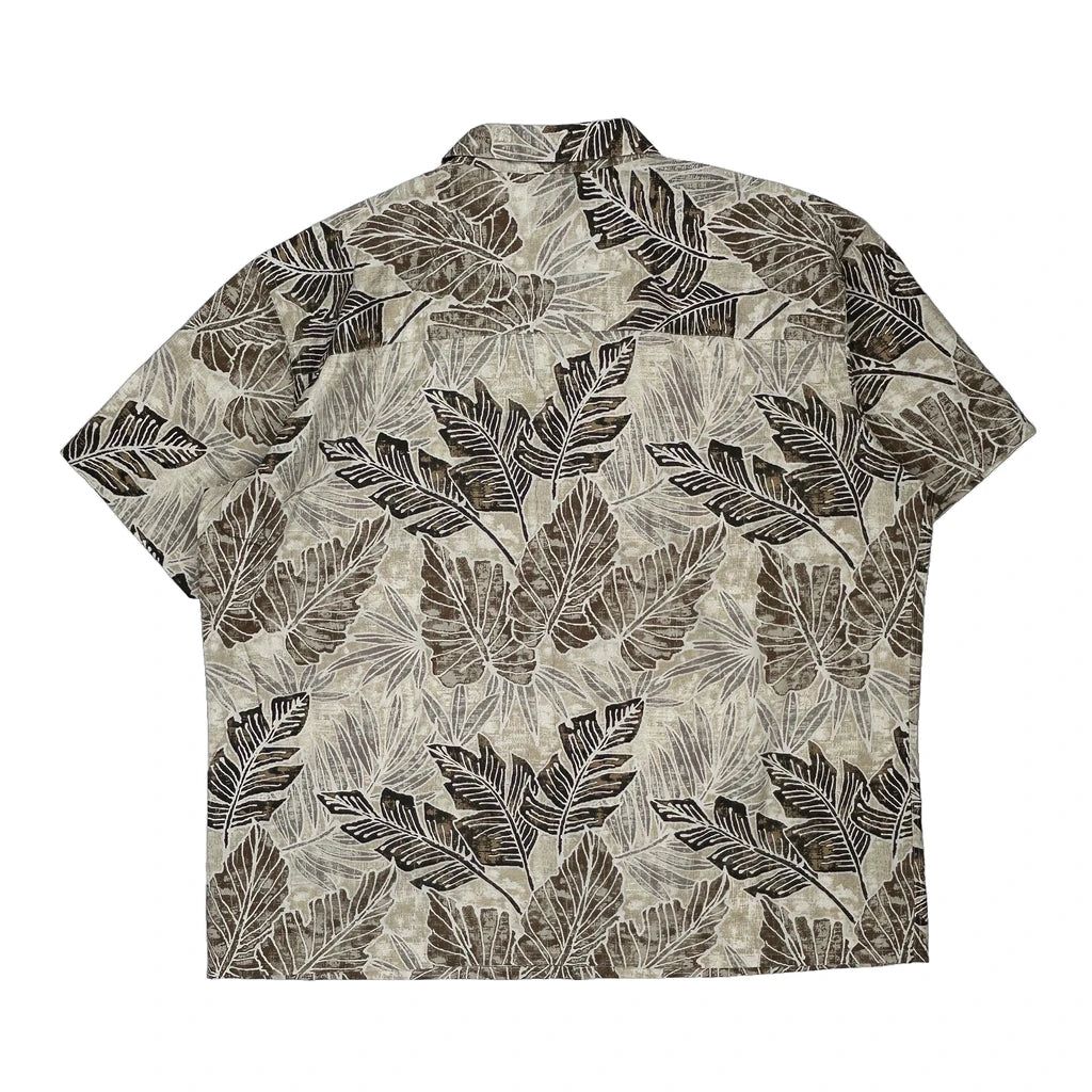 Island Shores Hawaiian Shirt - 2XL Beige Cotton