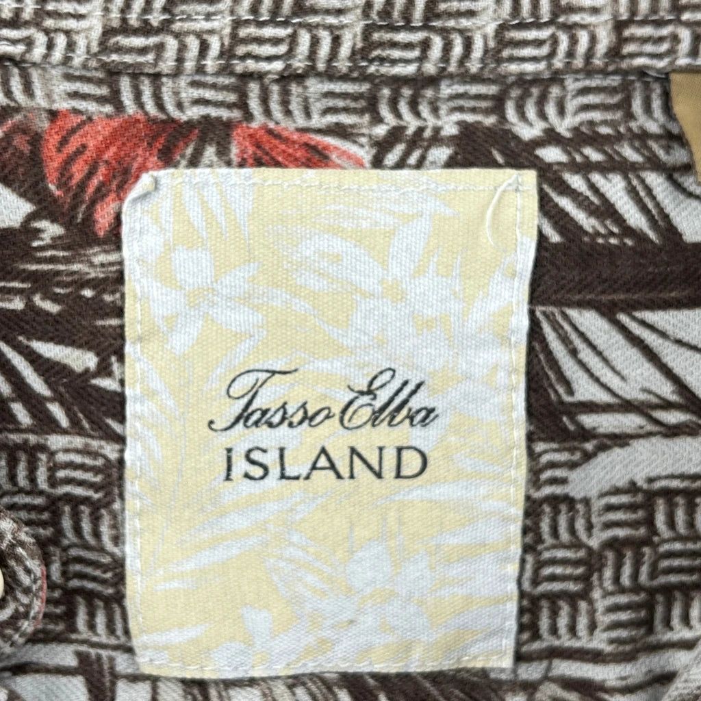 Tasso Elba Floral Hawaiian Shirt - XL Multicoloured Silk Blend