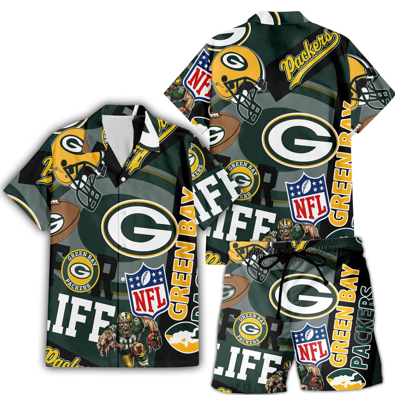 Green Bay Packers Hawaiian Shirt For Life 118844