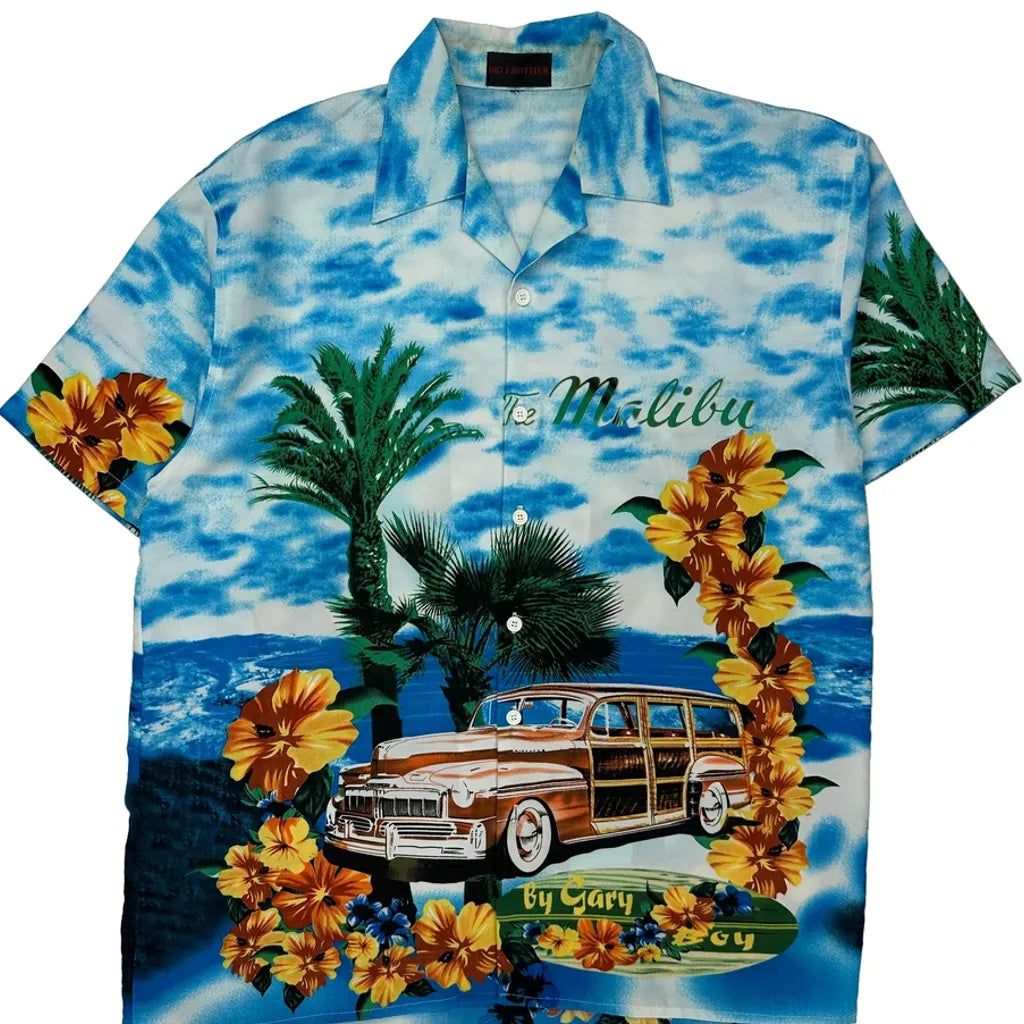 Malibu Unbranded Graphic Hawaiian Shirt - XL Multicoloured Polyester