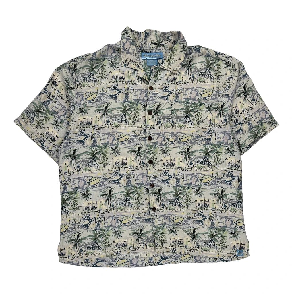 Bermuda Bay Hawaiian Shirt - XL Multicoloured Silk