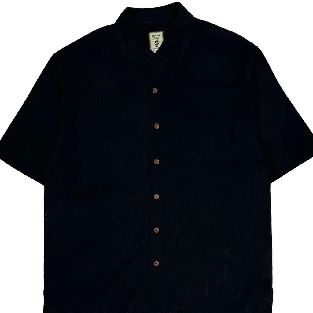 Jamaica Jaxx Hawaiian Shirt - Medium Black Silk