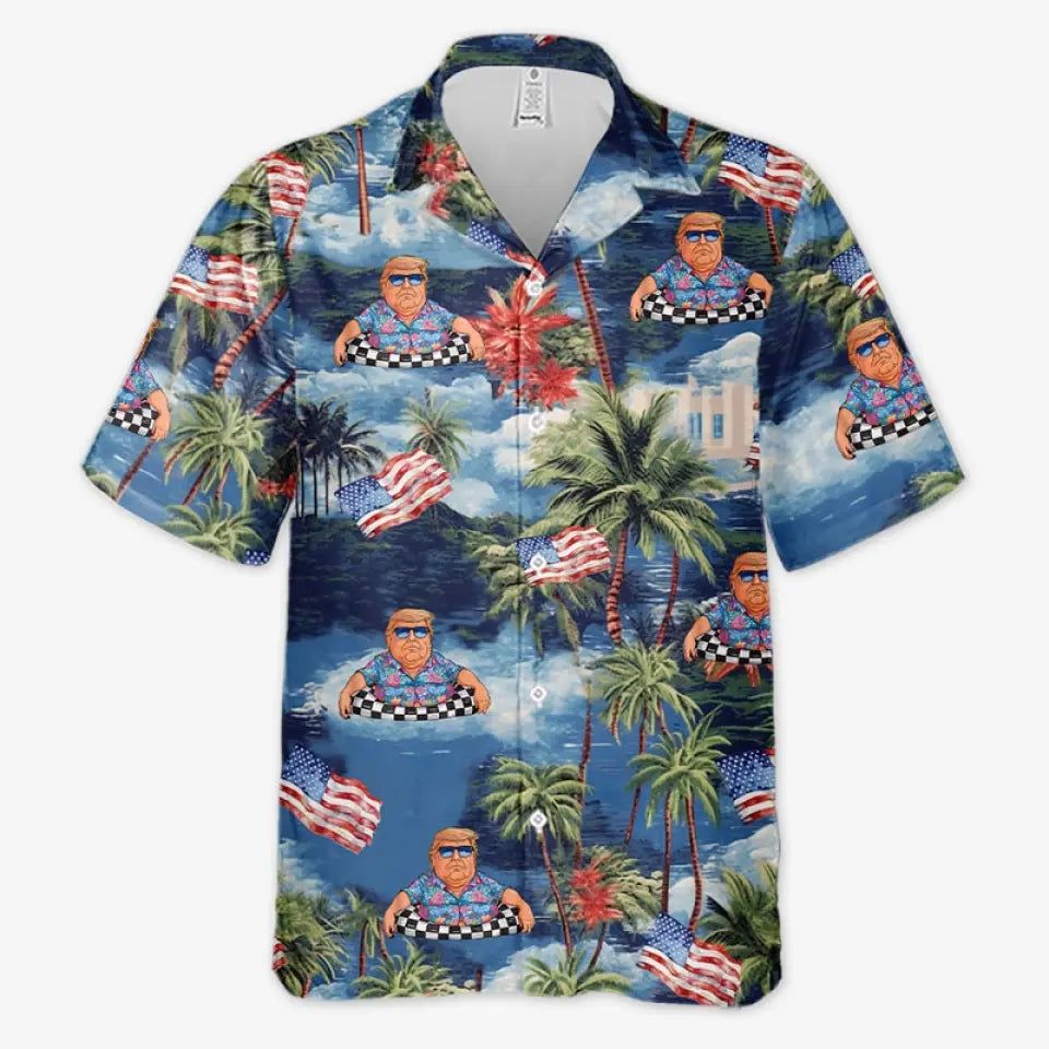Let's Party With Donald Trump Election Aloha Shirt Trump Hawaiian Shirt