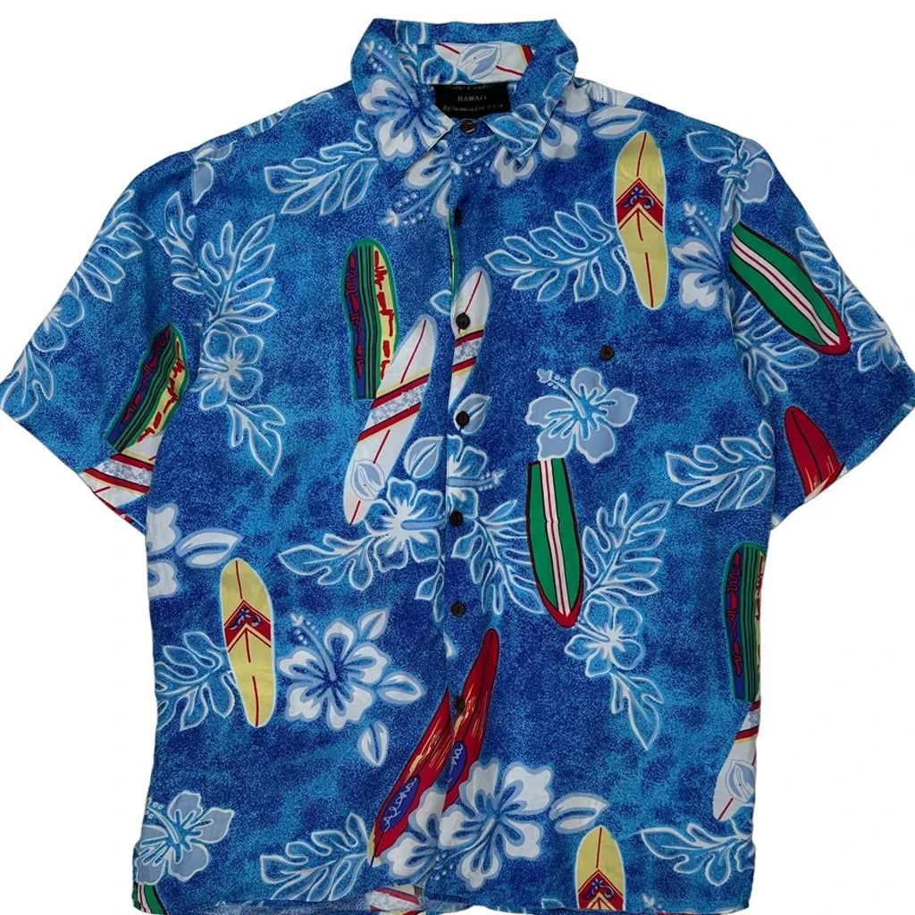 Silk Traders Floral Hawaiian Shirt - Small Multicoloured Silk