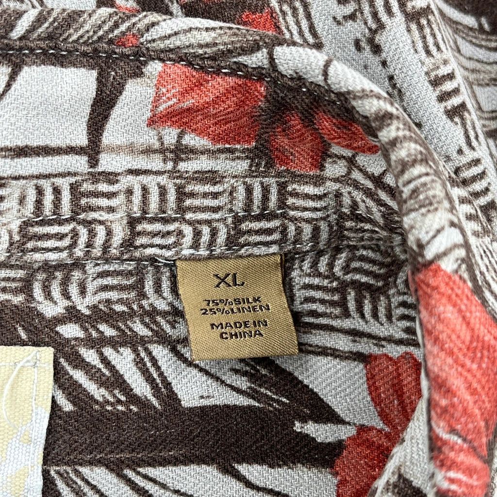 Tasso Elba Floral Hawaiian Shirt - XL Multicoloured Silk Blend