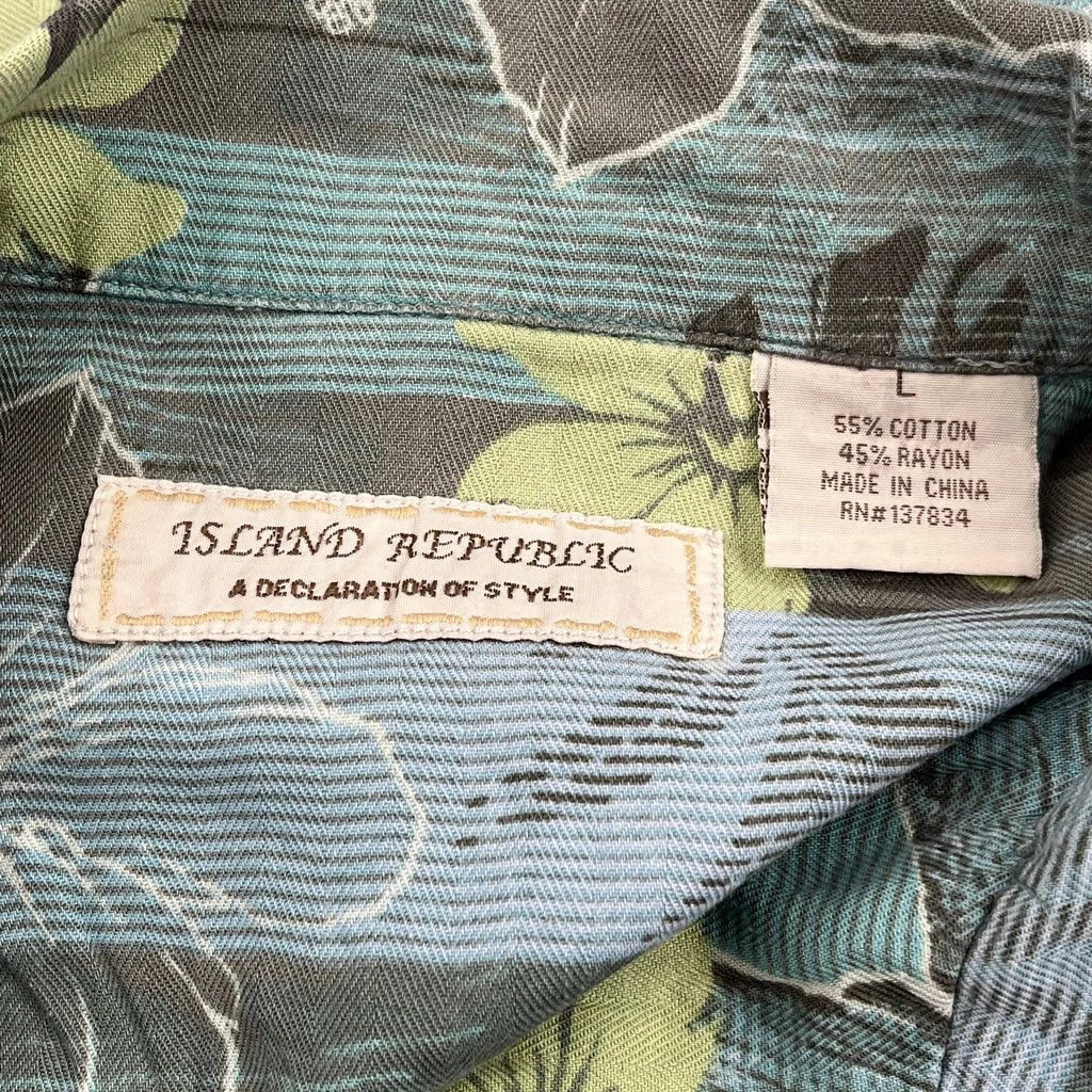 Island Republic Hawaiian Shirt - Large Multicoloured Cotton Blend