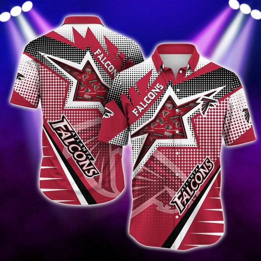 Atlanta Falcons Hawaiian Shirt Starburst Design 762703