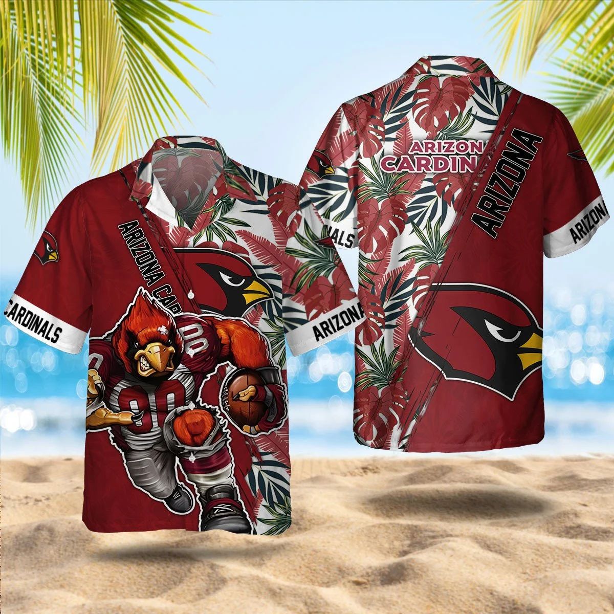 Arizona Cardinals Hawaiian Shirt Tropical Warrior Design 827249