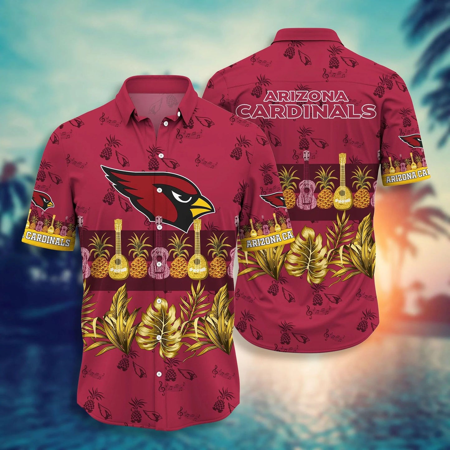 Arizona Cardinals Hawaiian Shirt Tropical Melody Design 511747
