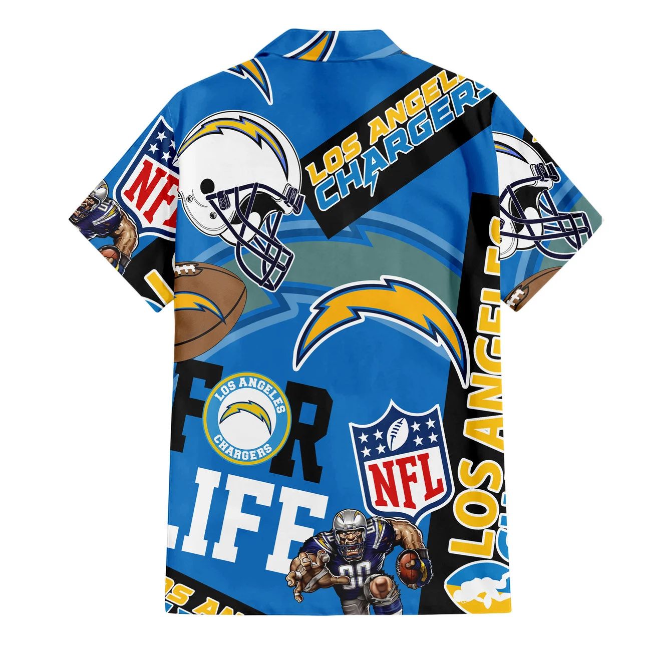 Los Angeles Chargers Hawaiian Shirt For Life 996721