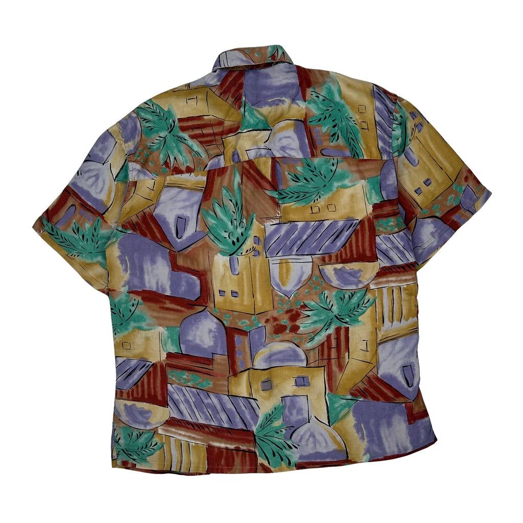 Basic Elements Hawaiian Shirt - Medium Multicoloured Viscose