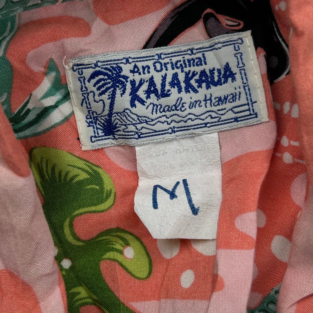 Kalakaua Floral Hawaiian Shirt - Medium Pink Cotton