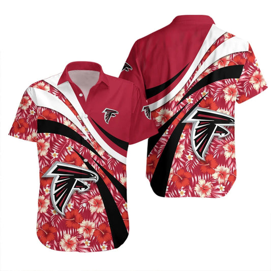 Atlanta Falcons Hawaiian Shirt Floral Wave Design 162914