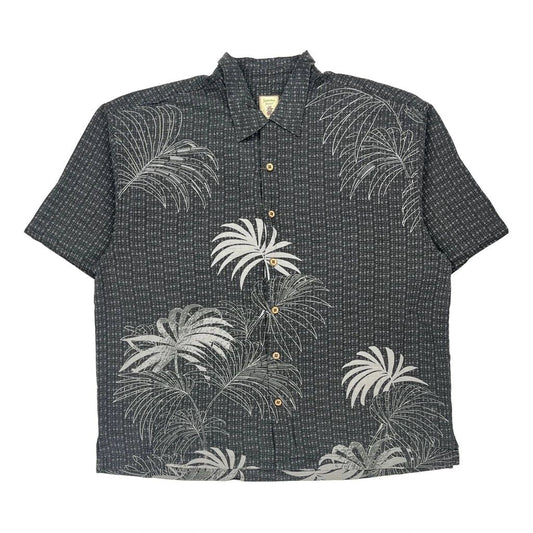 Jamaica Jaxx Floral Hawaiian Shirt - 2XL Grey Silk