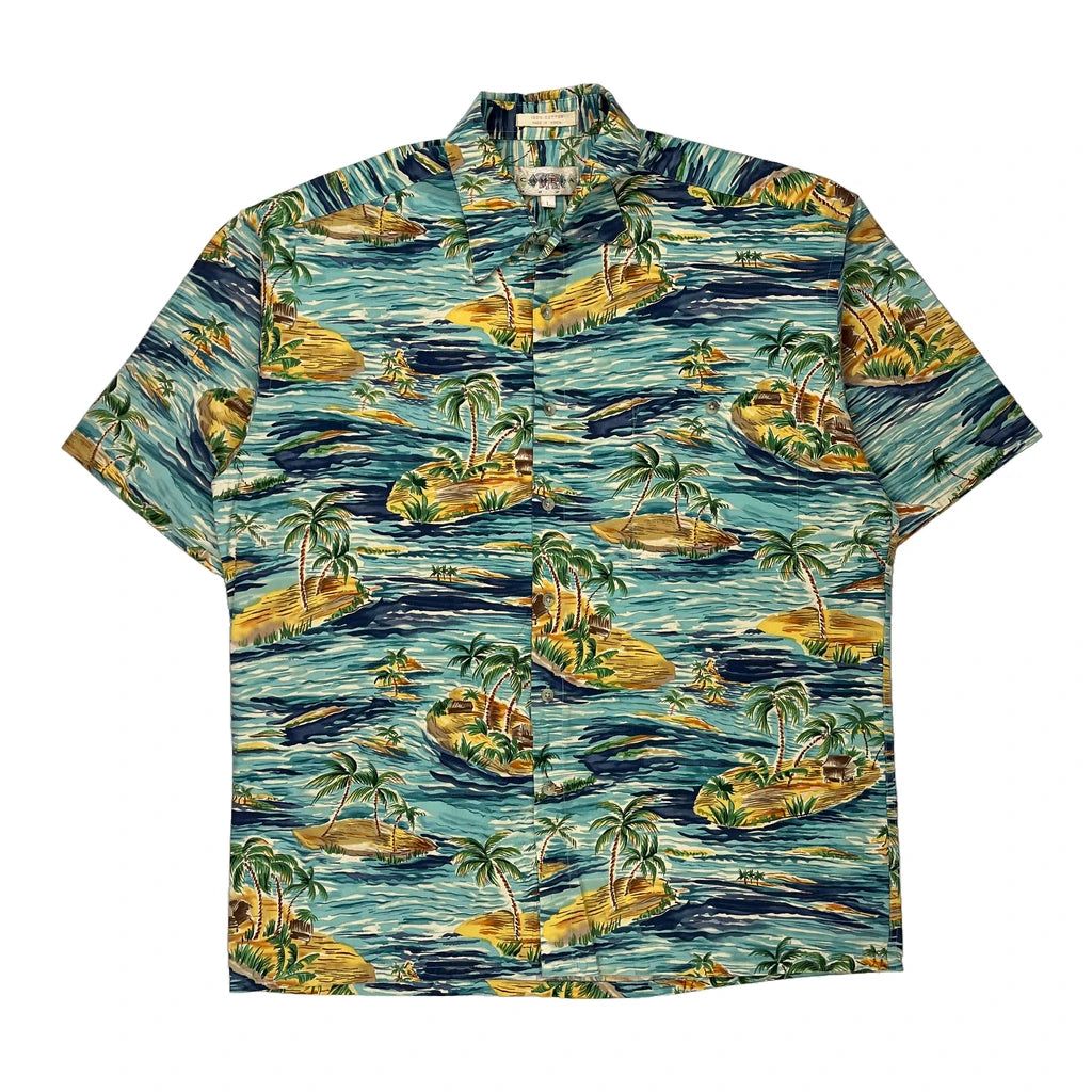 Campia Moda Graphic Hawaiian Shirt - Large Multicoloured Cotton