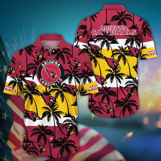 Arizona Cardinals Hawaiian Shirt Tropical Horizon Design 739101