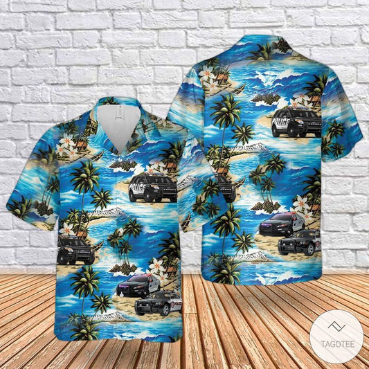 US Police Cars Hawaiian Shirt Vibrant Unisex Tropical Style