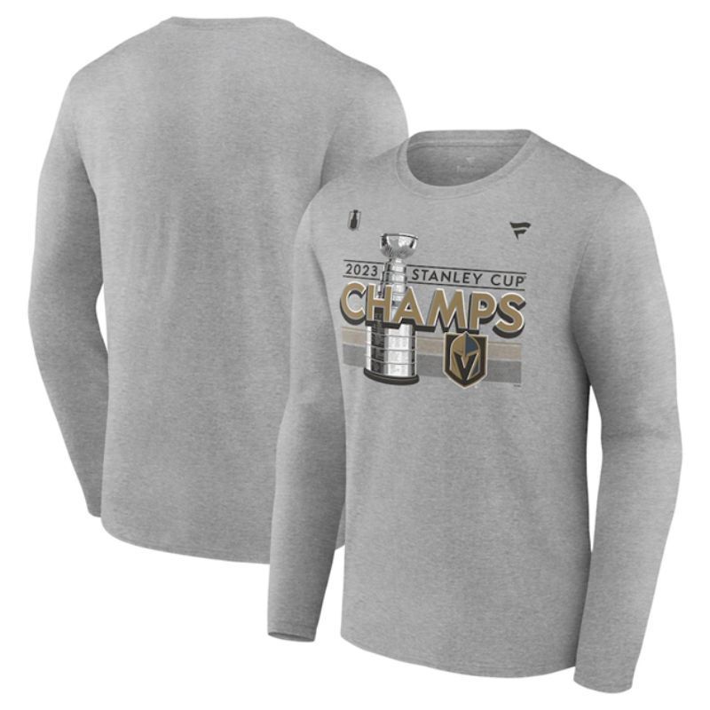 vegas golden knights heather gray 2023 stanley cup champions locker room long