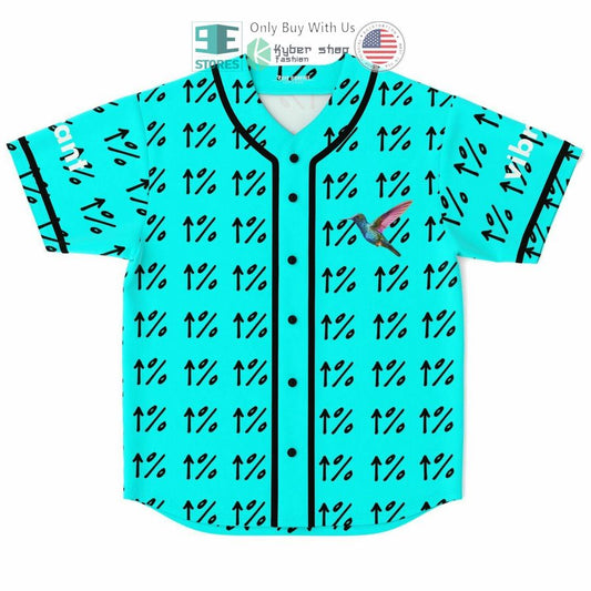 BEST Vibrant Holo 99 cyan Baseball Jersey