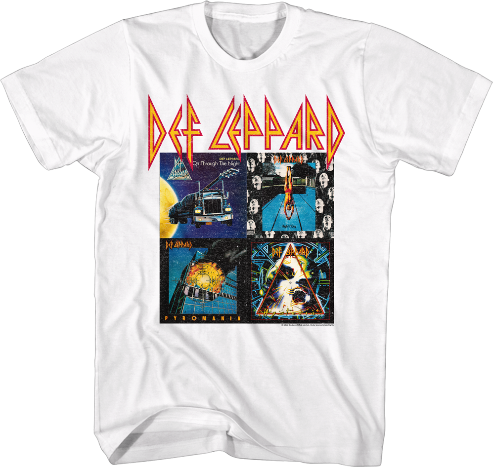Vintage Album Covers Collage Def Leppard T-Shirt