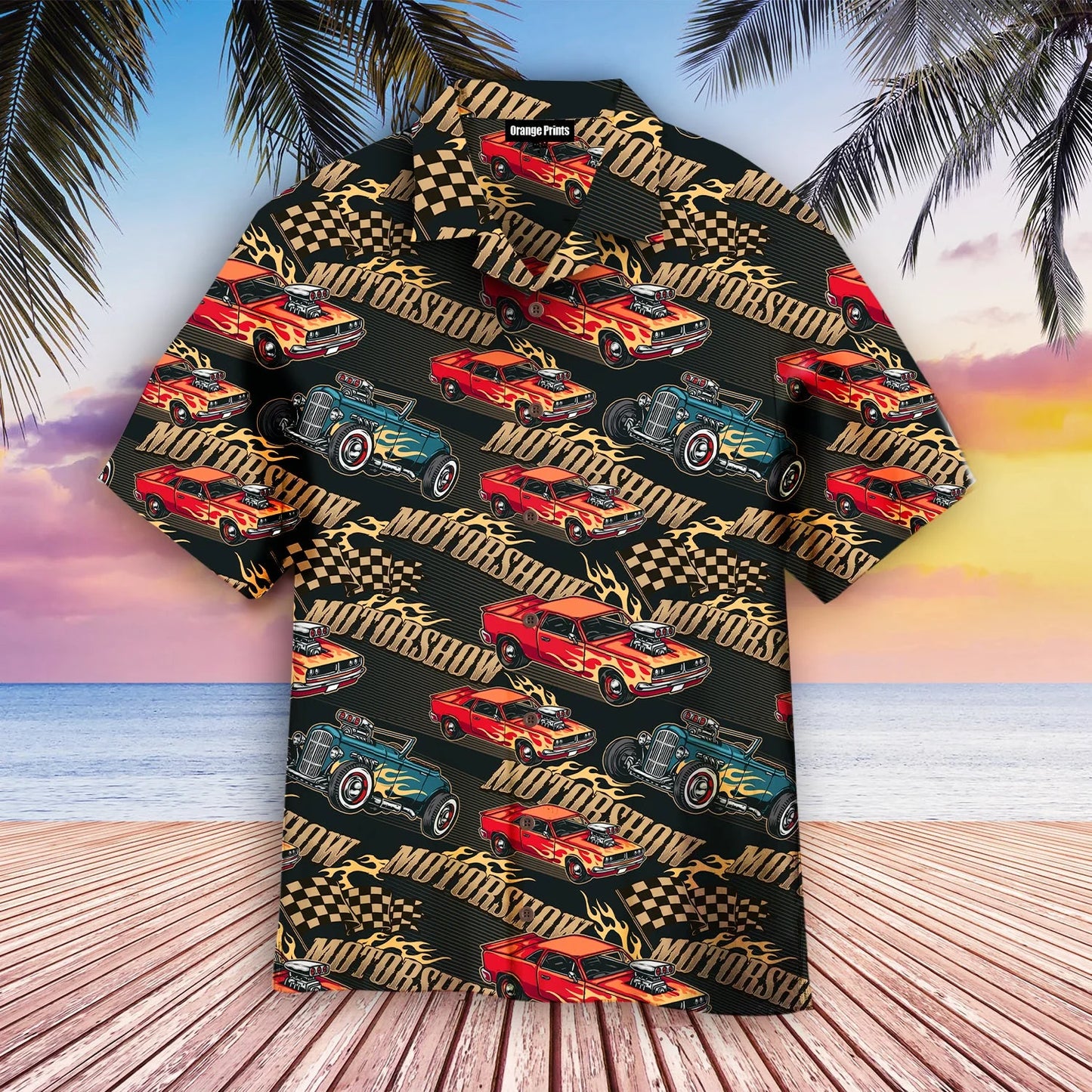 Vintage Car Racing Motorshow Hawaiian Shirt
