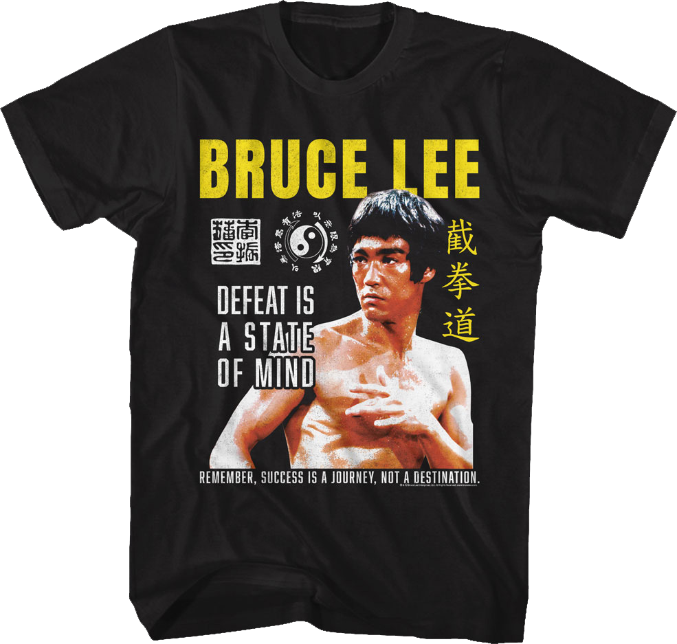 Vintage Defeat Is A State Of Mind Bruce Lee T-Shirt
