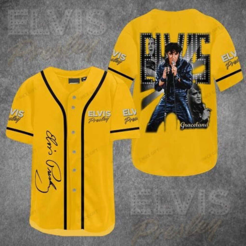 Vintage Elvis Presley Baseball Jersey – Iconic Retro Music Apparel for Fans