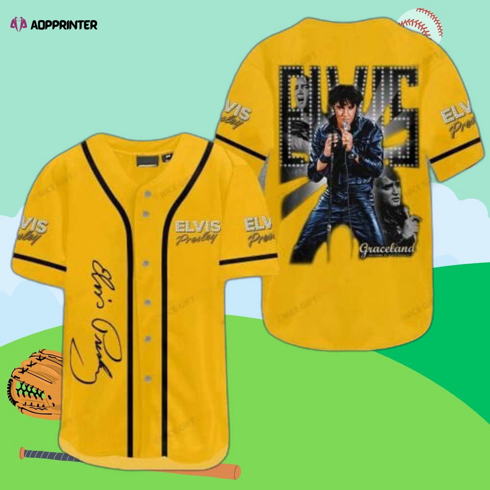 Vintage Elvis Presley Baseball Jersey – Iconic Retro Music Apparel for Fans