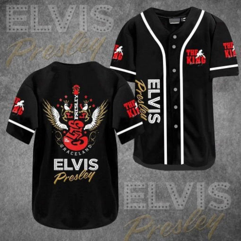 Vintage Elvis Presley Baseball Jersey – Iconic Retro Style Limited Edition