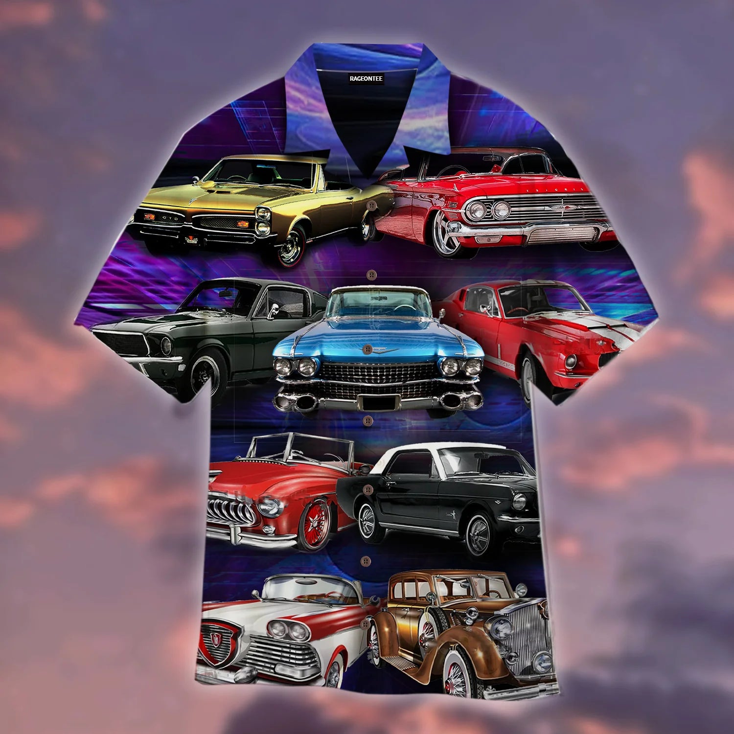 Vintage Feels with Classic Retro Car Design Hawaiian Shirt
