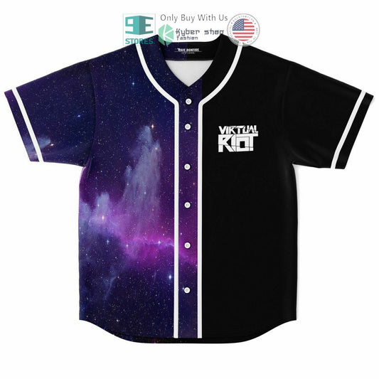 BEST Virtual Riot black galaxy Baseball Jersey