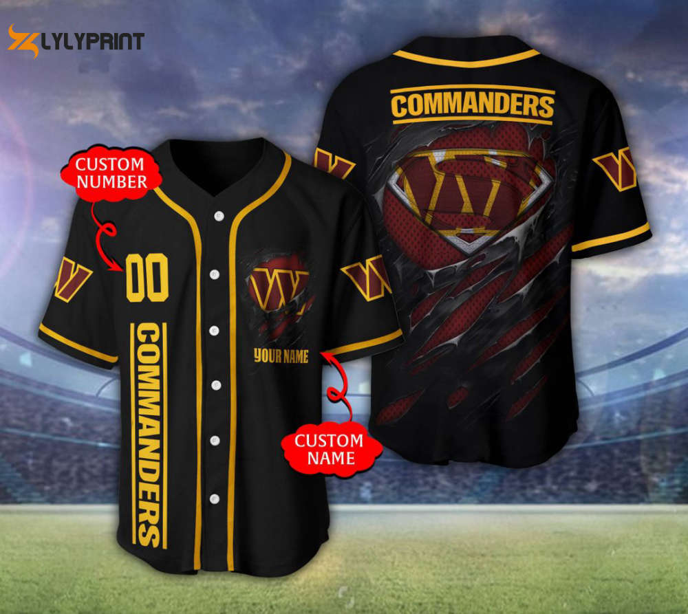 Washington Commanders Personalized Baseball Jersey Gift For Men Women - lylyprint.com
