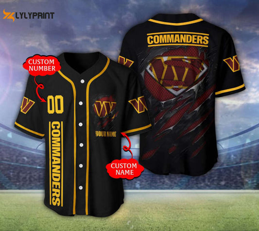 Washington Commanders Personalized Baseball Jersey Gift For Men Women - lylyprint.com