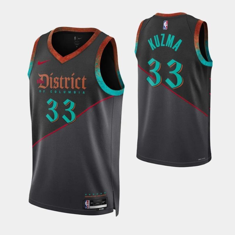 washington wizards #33 kyle kuzma 2023-24 city edition swingman jersey