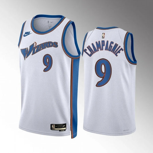 washington wizards #9 justin champagnie classic edition white jersey