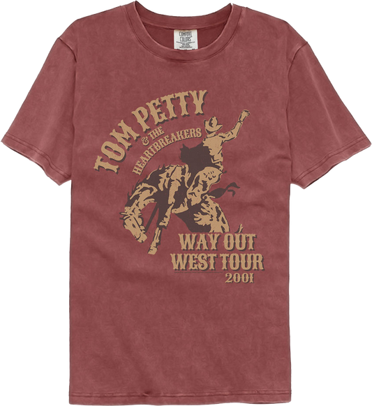 Way Out West Tour 2001 Tom Petty Comfort Colors Brand T-Shirt