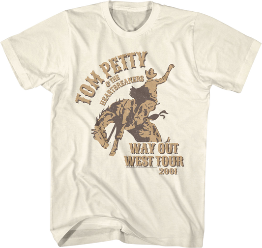 Way Out West Tour 2001 Tom Petty T-Shirt