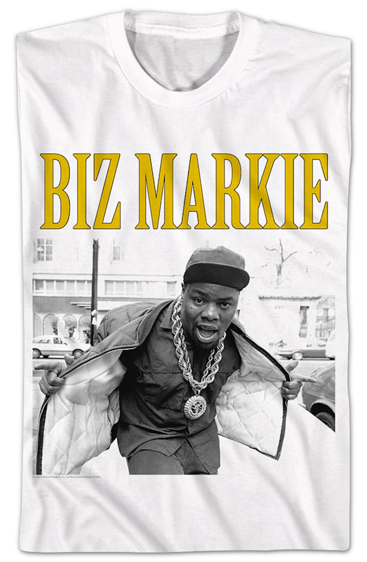 White Photo Biz Markie T-Shirt