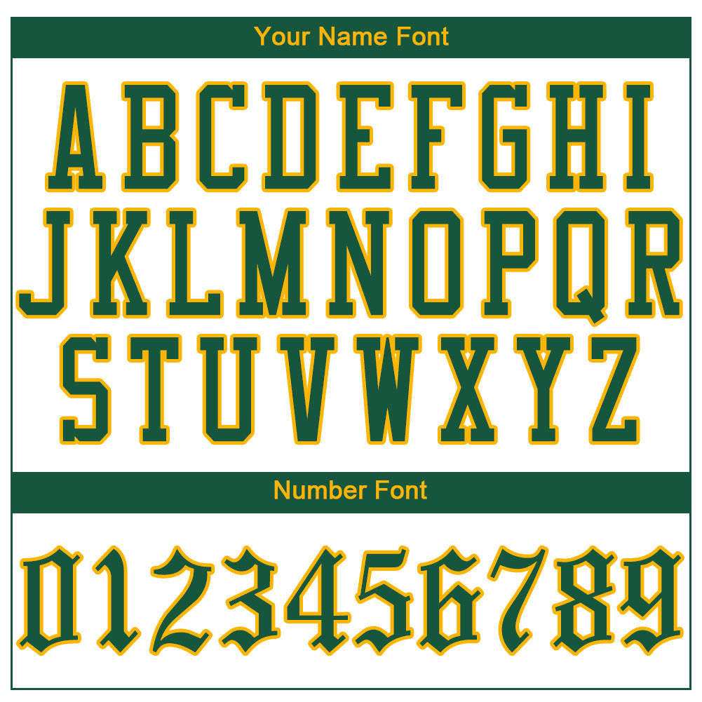 Custom White Kelly Green Pinstripe Kelly Green-Gold Authentic Baseball Jersey
